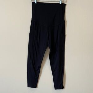 Quince maternity Black High-Waisted Leggings